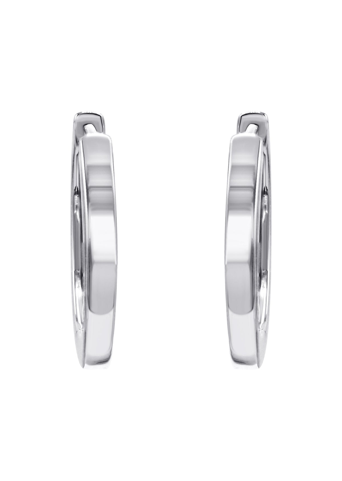 Mens Jewelry - Silver Iced Out VVS Hoop Earrings for Men | Appx. 2.7 Grams