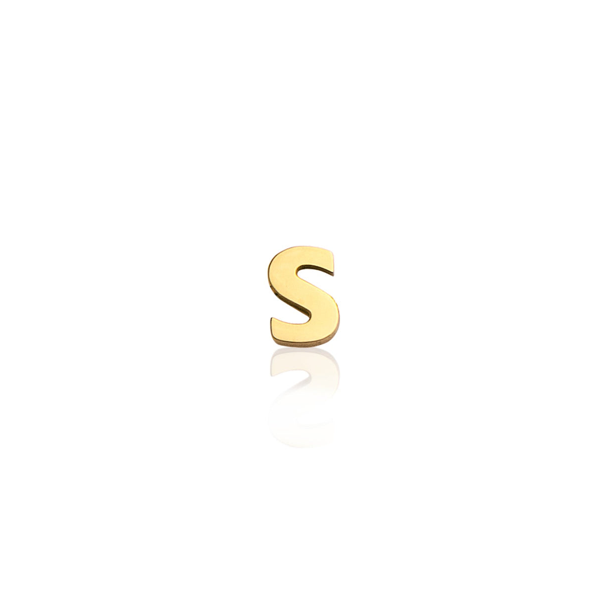Mini Letter Sphere Chain Necklace (Gold)