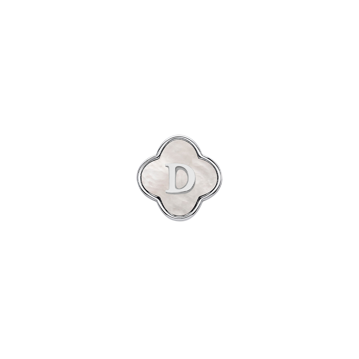 Pearl Clover Charms (Silver) - Initials