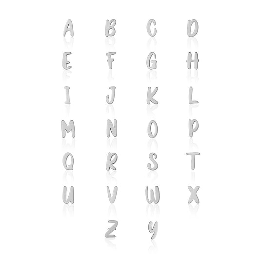 Fixed Charm - Handwritten Initial Charm (Silver)
