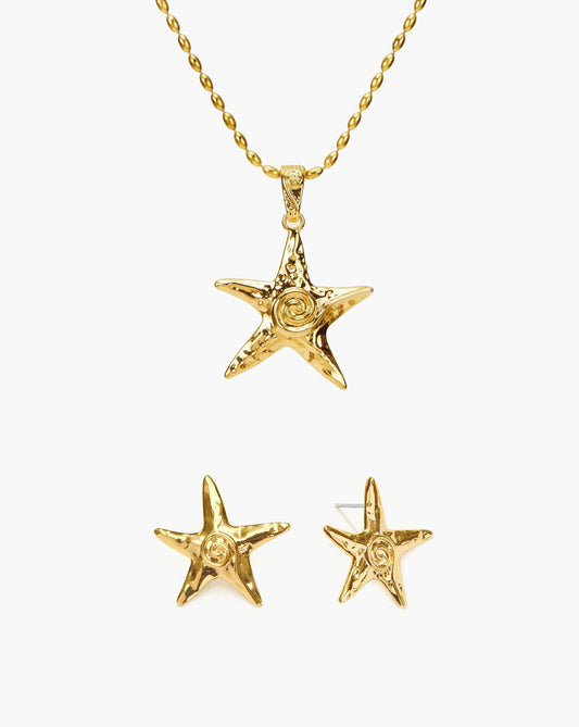 Starfish Necklace & Earrings Set