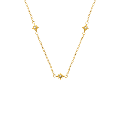 Mother of Pearl Cushion Necklace & Earrings Set (Gold)