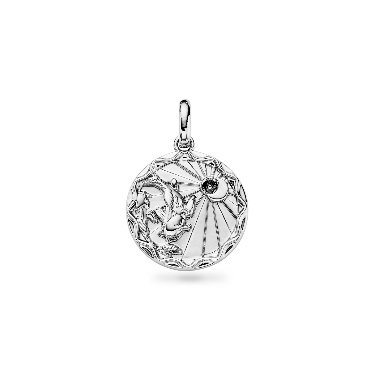 Custom Zodiac Coin Necklace (Silver)