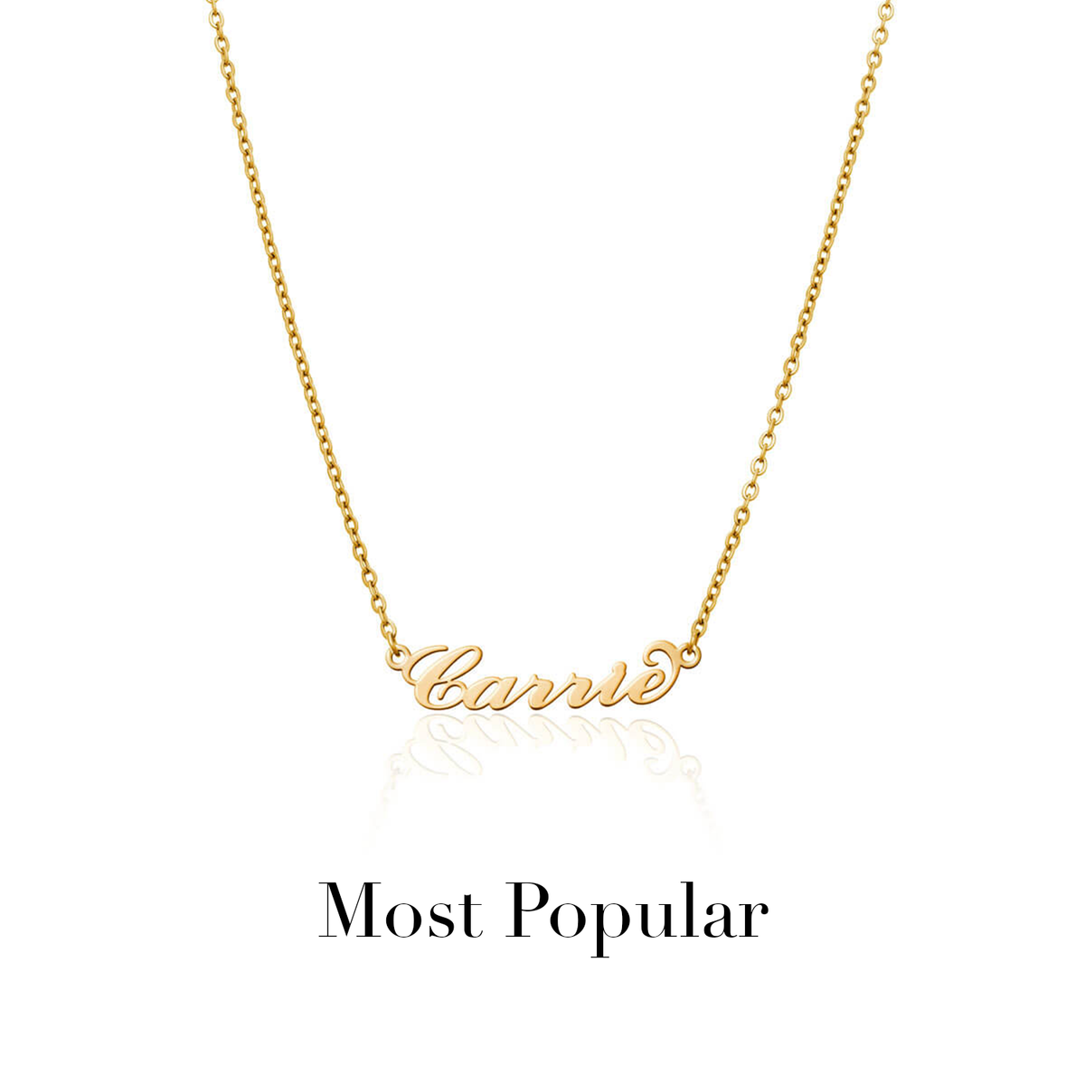 Carrie Name Necklace (Gold)