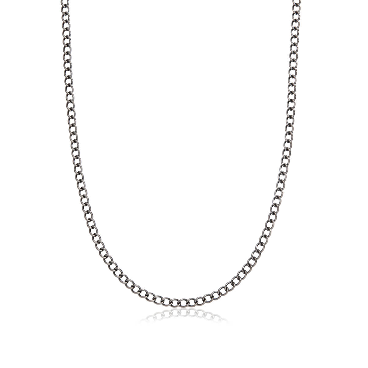 Curb Chain Necklace 20 in (Gun Silver)
