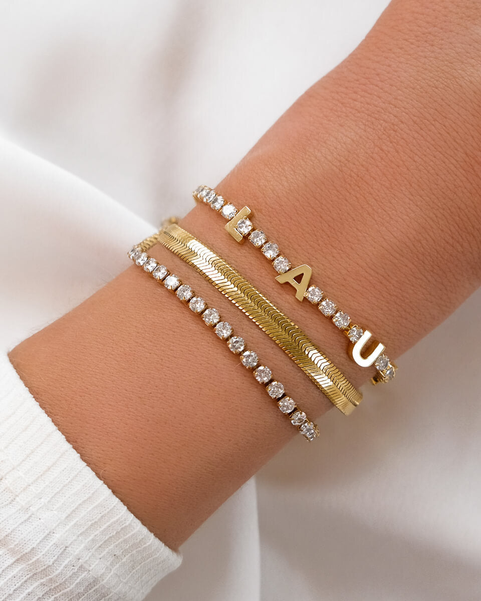 Custom Tennis Name Set (Gold)