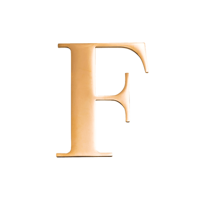 Small Metal Letter Pins (Gold)
