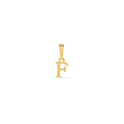 Sterling Silver Mini Initial Pendant (Gold)