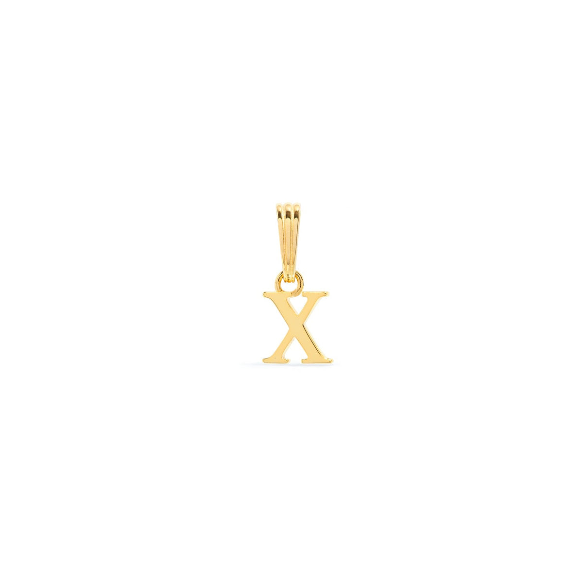 Sterling Silver Mini Initial Pendant (Gold)