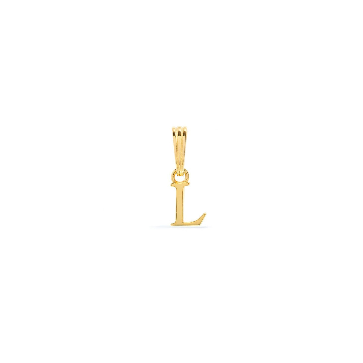 Sterling Silver Mini Initial Pendant (Gold)