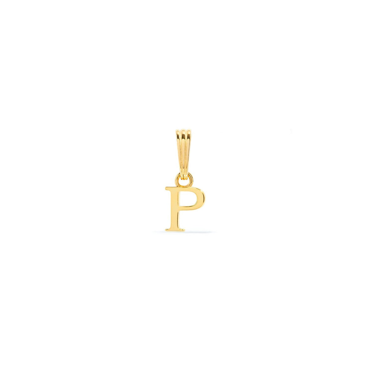 Sterling Silver Mini Initial Pendant (Gold)