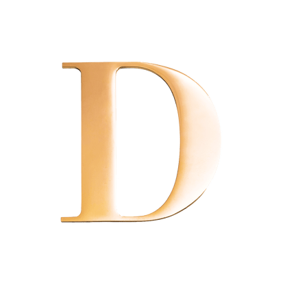 Metal Key Ring Letter (Gold)