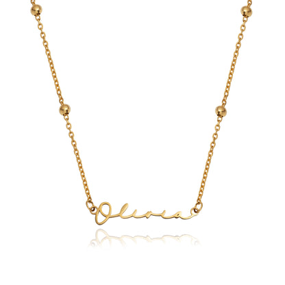 Signature Name Necklace (Gold)