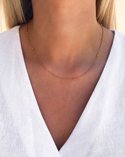 Sphere Chain Necklace 20 in (Gold)