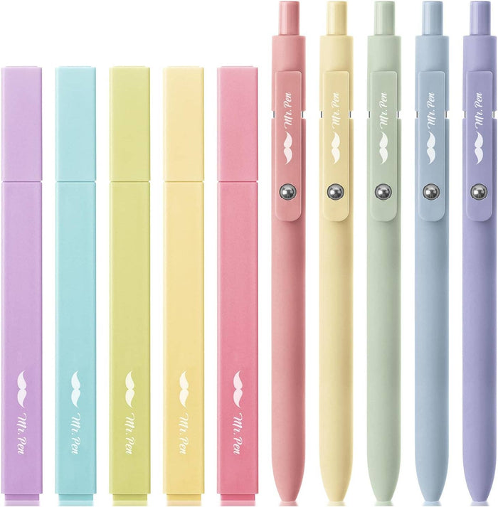 Aesthetic Highlighters & Gel Pens Collection