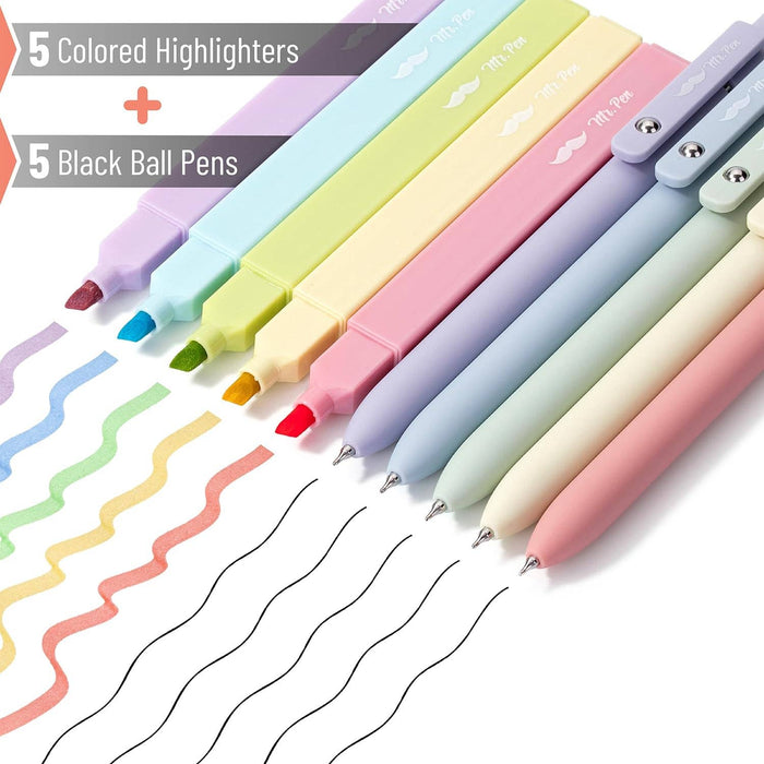 Aesthetic Highlighters & Gel Pens Collection