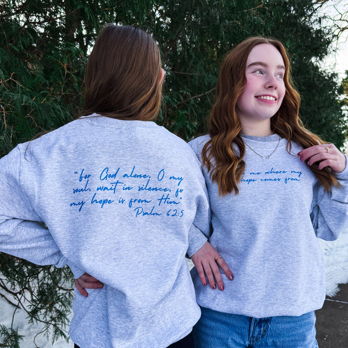Ask Me Where My Hope Comes From Cozy Crewneck Sweatshirt