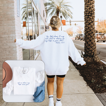 Ask Me Where My Hope Comes From Cozy Crewneck Sweatshirt