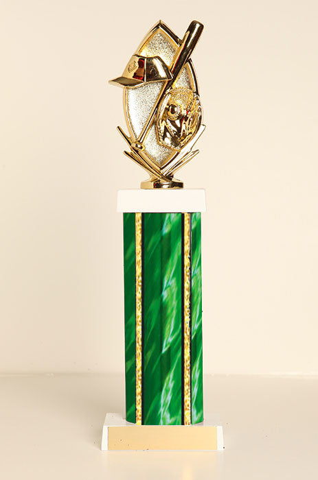 Baseball Theme Square Column Trophy