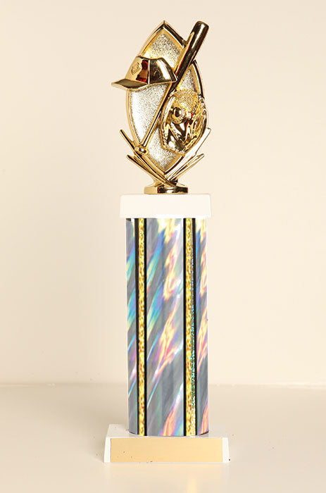 Baseball Theme Square Column Trophy