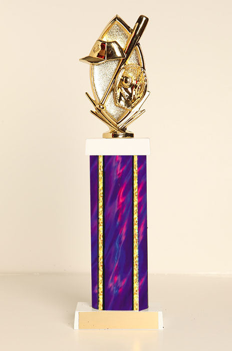 Baseball Theme Square Column Trophy