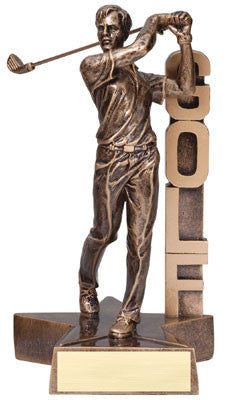 Billboard Series Male Golf Resin 6-1/2  or 8-1/2  inch