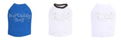 Birthday Boy with Gold Stars - Dog Tank - Choose Color