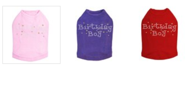 Birthday Boy with Gold Stars - Dog Tank - Choose Color