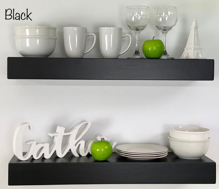 Black Floating Shelves