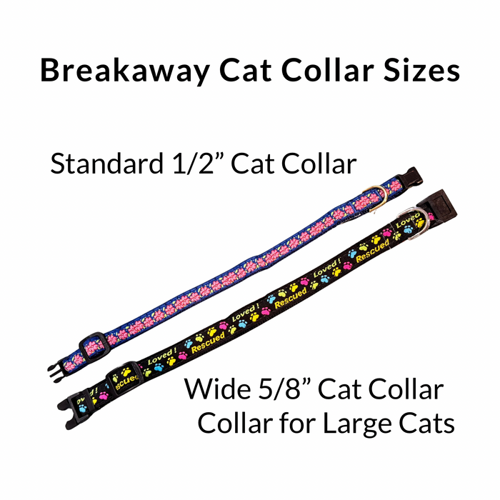 Black with Pink Bow - Velvet Wide Breakaway Cat Collar for Large Cats