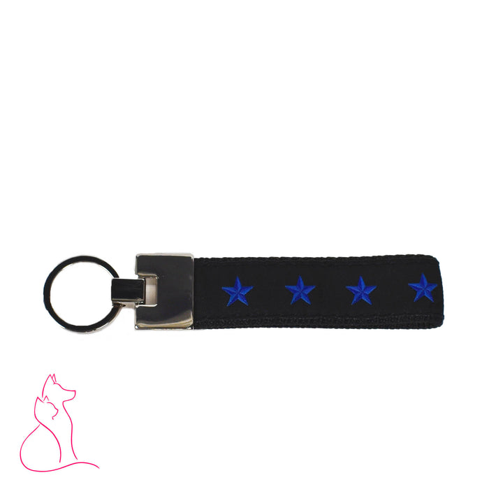 Blue Stars Keychain (Black)