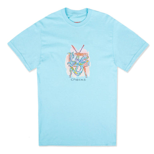 Checks Downtown Aqua Octopus Tee