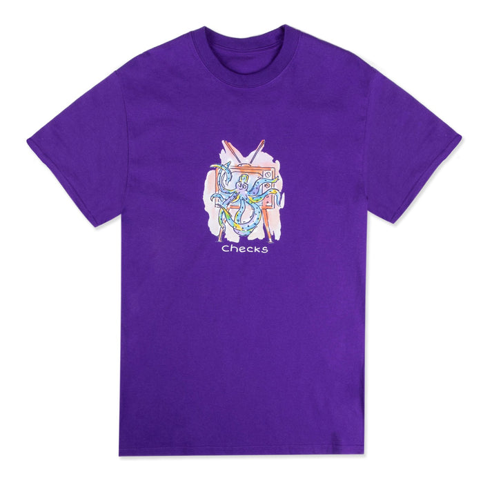 Checks Downtown Purple Octopus Tee