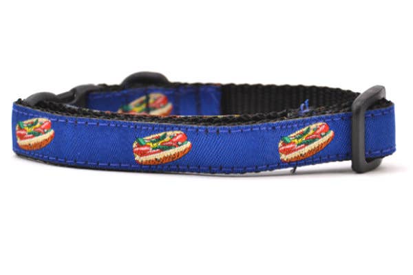 Chicago Hot Dog Cat Collar - Blue