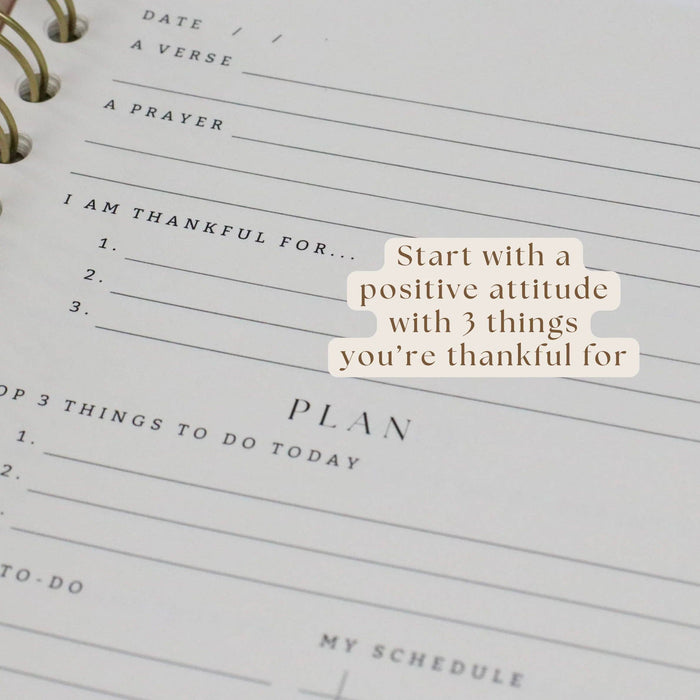 Daily Faith-Based Planner - Devotional Journaling Prompts, Calendar Planning, and Daily Planning