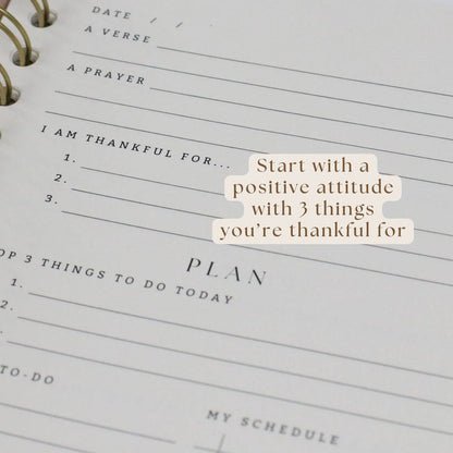 Daily Faith-Based Planner - Devotional Journaling Prompts, Calendar Planning, and Daily Planning