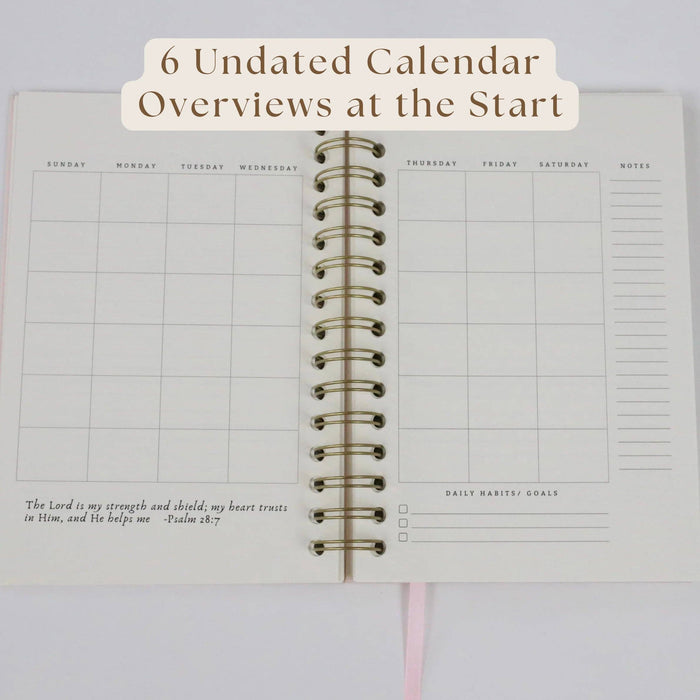 Daily Faith-Based Planner - Devotional Journaling Prompts, Calendar Planning, and Daily Planning