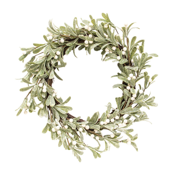 Glittered Mistletoe Wreath