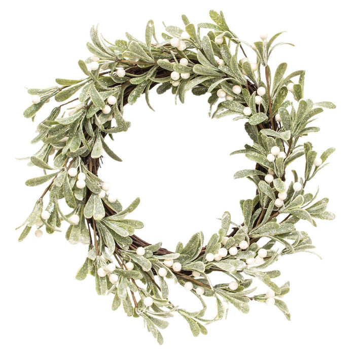 Glittered Mistletoe Wreath