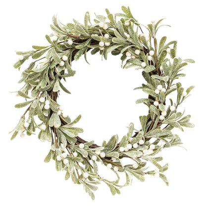 Glittered Mistletoe Wreath