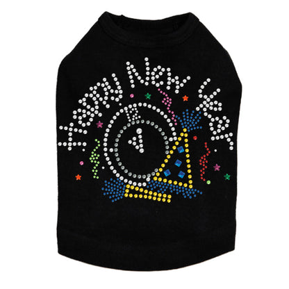 Happy New Year Clock - Dog Tank