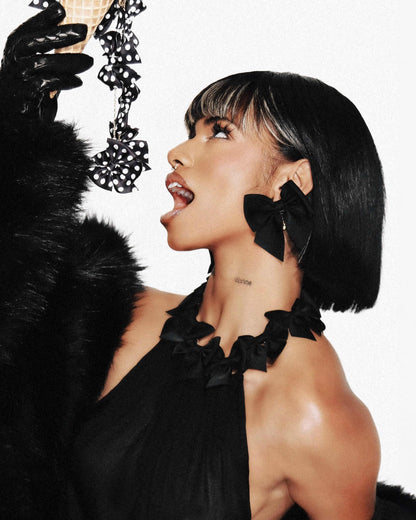 Black Bow Earrings
