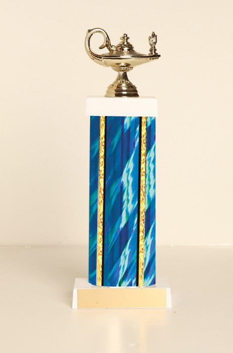 Lamp of Knowledge Square Column Trophy