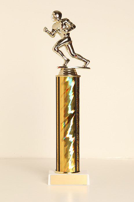 Male Football Runner Tube Trophy