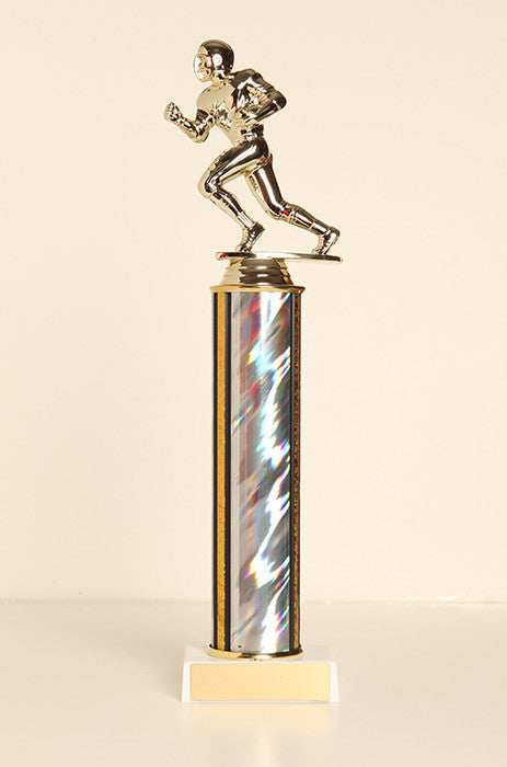Male Football Runner Tube Trophy