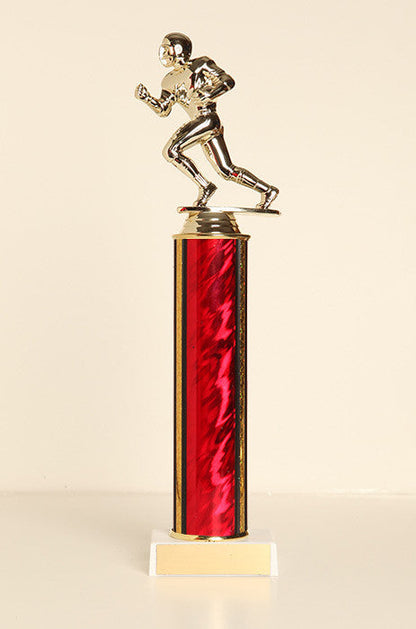 Male Football Runner Tube Trophy