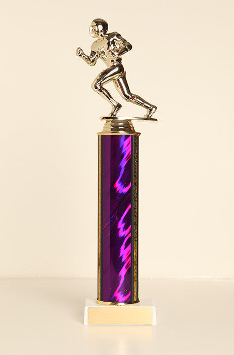 Male Football Runner Tube Trophy