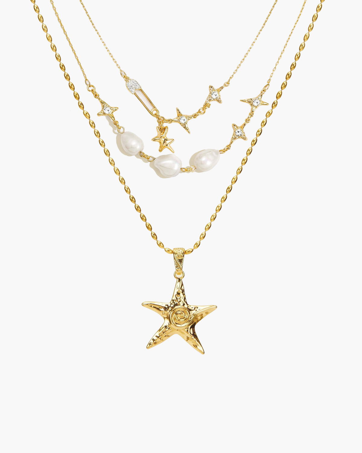 The Mellow Necklace & Starfish Necklace Set