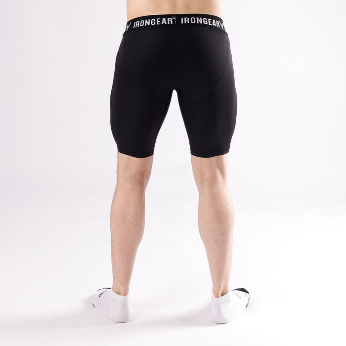 Men's Long Compression Shorts - IRONGEAR Fitness
