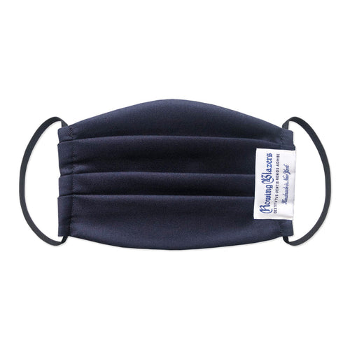 Navy Hopsack Blazer Face Mask